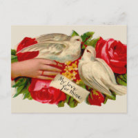 Vintage Vögel Viktorianische Liebe Taube Klassisch