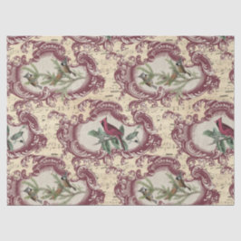 Vintage Vogelarten und Tondokumente für Noten Seidenpapier