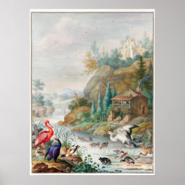 Vintage Vogeldarstellung Poster