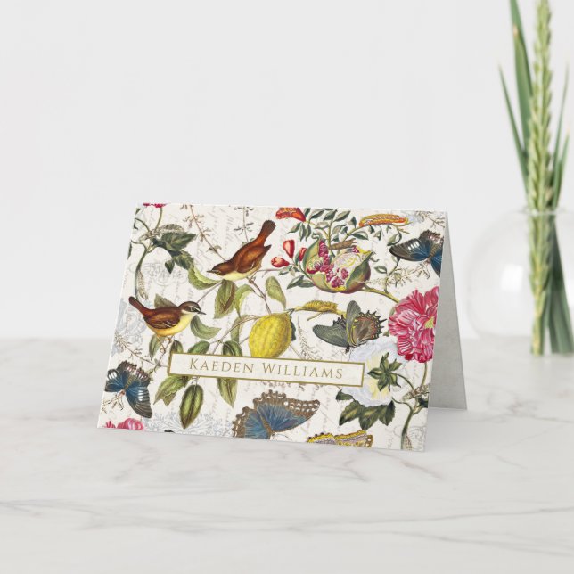 Vintage Vogelgrippe Karte (Vorderseite)