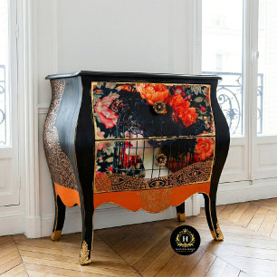 Vintage-Vogelkäfig-Hut Blumen-Decoupage Seidenpapier