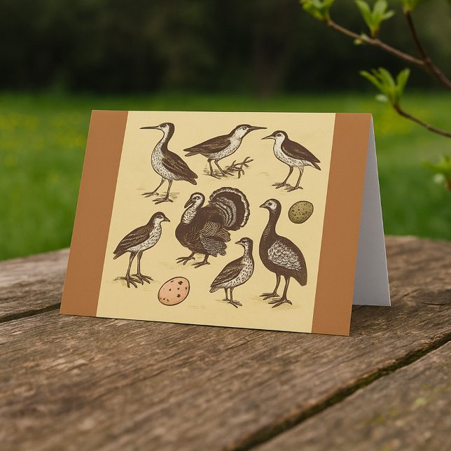 Vintage Vogelkarte Karte (Von Creator hochgeladen)