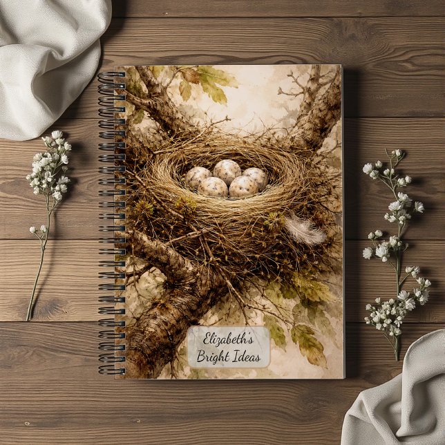 Vintage Vogelnest mit Eiern Notizbuch (Von Creator hochgeladen)