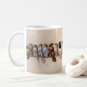 Vintage Vogelperche von Hector Giacomelli Kaffeetasse