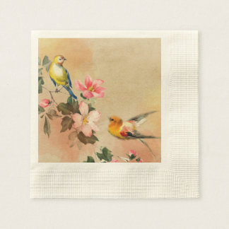 Vintage-Vogeltücher Serviette