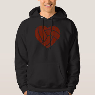 Vintage Volleyball Herzgeschenk Retro Player Valen Hoodie