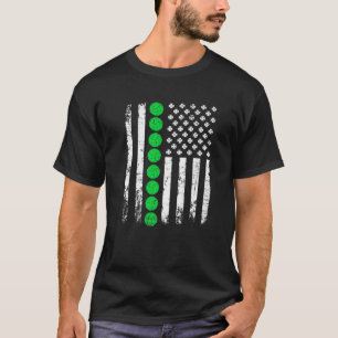 Vintage Volleyball St Patricks Day American Flag S T-Shirt
