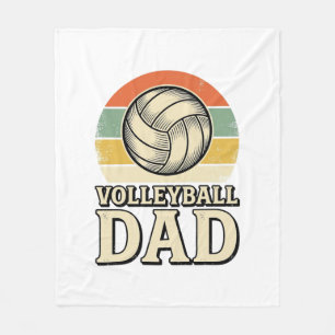 Vintage-Volleyball-Vater Retro-Shirt-Design_1 Fleecedecke