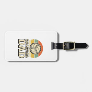 Vintage-Volleyball-Vater Retro-Shirt-Design_1 Gepäckanhänger
