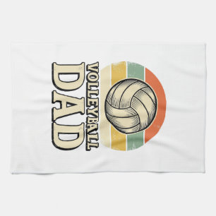 Vintage-Volleyball-Vater Retro-Shirt-Design_1 Geschirrtuch