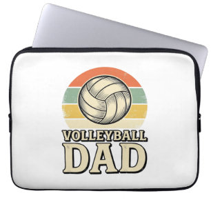 Vintage-Volleyball-Vater Retro-Shirt-Design_1 Laptopschutzhülle