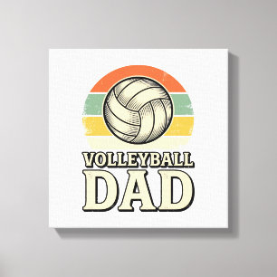 Vintage-Volleyball-Vater Retro-Shirt-Design_1 Leinwanddruck