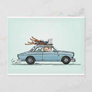 Vintage Volvo 122s Amazon Postkarte