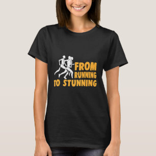 Vintage vom Laufen zum atemberaubenden Fitnessläuf T-Shirt