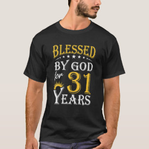 Vintage von Gott gesegnet für 31 Jahre Frohe 31. T-Shirt