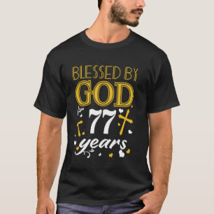 Vintage Von Gott Gesegnet Für 77 Jahre Frohen 77. T-Shirt