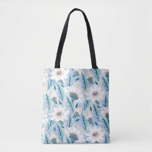 Vintage, von Hand gemalte Blumenmuster mit weißer