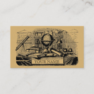 Vintage Vorlage "Old School" Lehrer Visitenkarte
