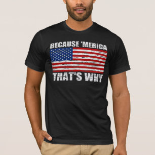 Vintage Vorlage WEIL 'MERICA, DAS WARUM IST T-Shirt