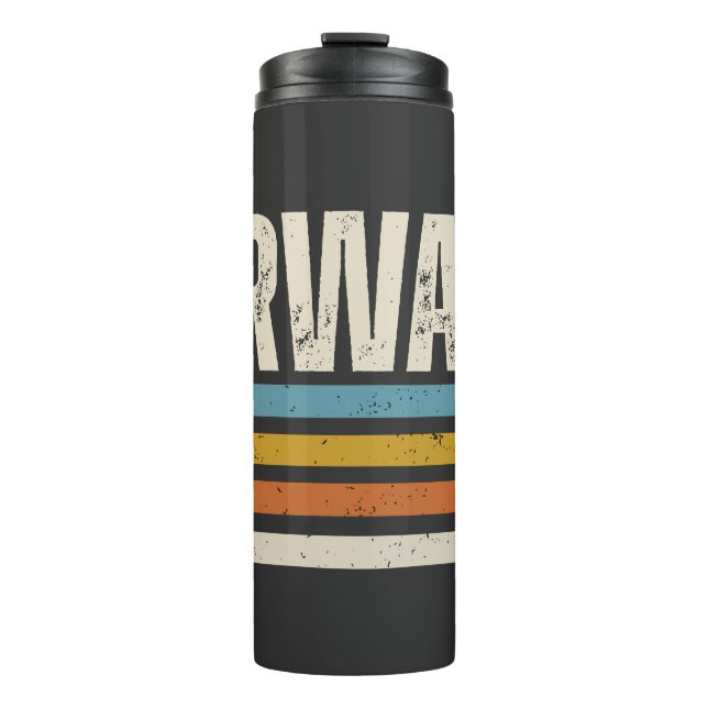 Vintage Vorwärts  Thermosbecher (Vorderseite)
