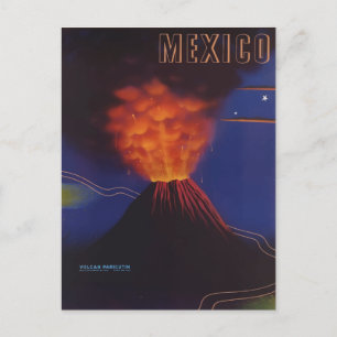 Vintage Vulkan Parícutin Mexiko Eruption Postkarte