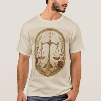 Vintage Waage Sternzeichen Waagen Kunst T-Shirt