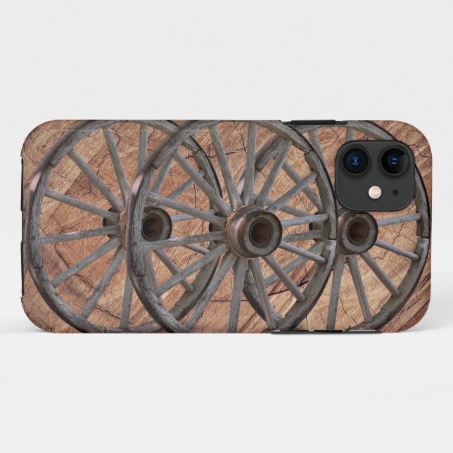 Vintage Wagenräder aus Holz Case-Mate iPhone Hülle (Rückseite (Horizontal))