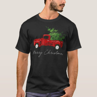 Vintage Wagon Weihnachten - Baum auf dem Auto Xm T-Shirt