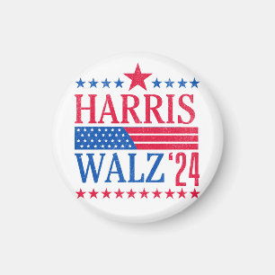 Vintage Wahl Harris und Walz 2024 Magnet