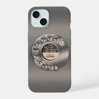 Vintage Wählscheibentelefon iPhone 15 Hülle