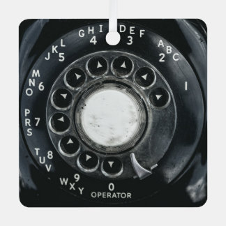 Vintage Wählscheibentelefon Ornament Aus Metall