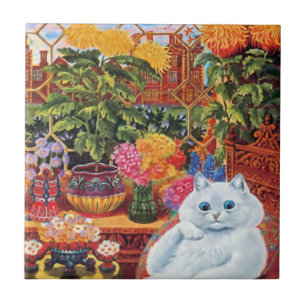 Vintage Wain Botanist Katzen-Geschenk-Fliese Fliese