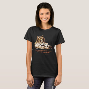 Vintage Wain Katze, die Violinen-Kunst spielt T-Shirt
