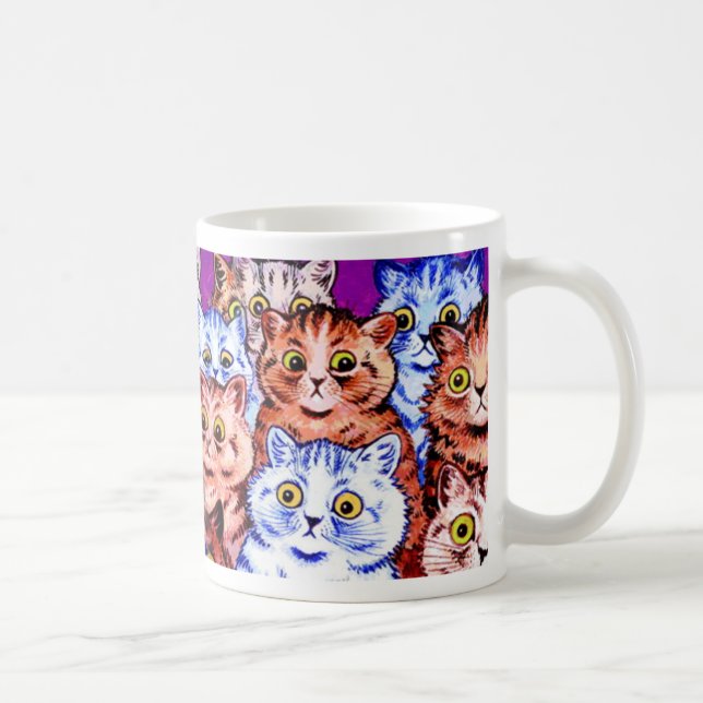 Vintage Wain Wunder-Katzen-Geschenk-Tasse Kaffeetasse (Rechts)