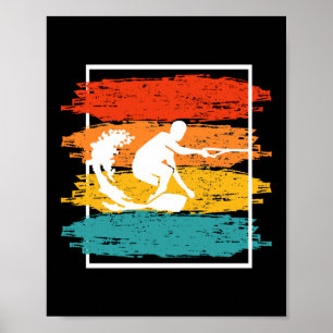 Vintage Wakeboarden Wakesurfen Wakesurfer Poster