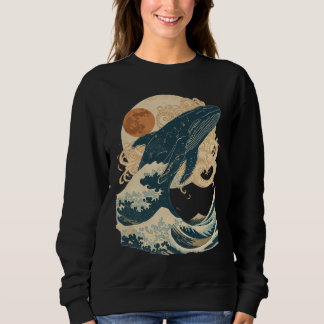 Vintage-Wal-Ozeanwelle-T-Shirt Sweatshirt
