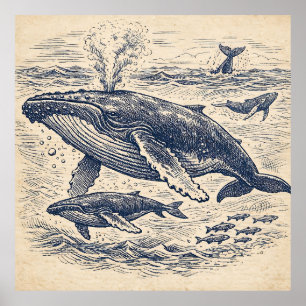 Vintage-Walbuck-Pod-Gravur Poster