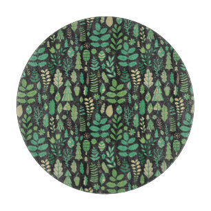 Vintage-Wald-Blumen nahtloses Design Schneidebrett
