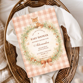 Vintage-Wald-Fuchs-Baby-Party Einladung