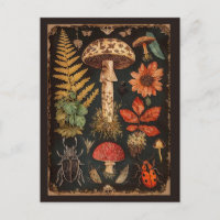 Vintage-Wald-Pilzhaus-Cottagecore