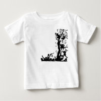 Vintage-Wald-Silhouette-Geschichtenbuch-Baum-Szene