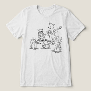 Vintage-Wald-Tier-Akustik-Folk-Band Tri-Blend Shirt