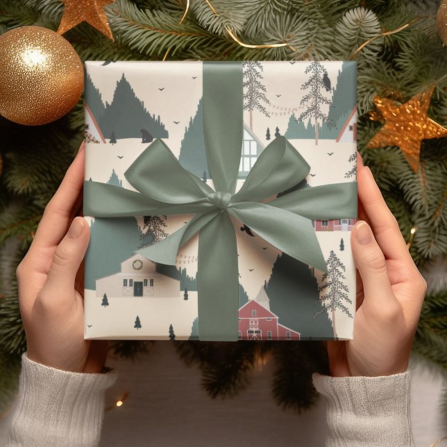 Vintage Wald Winter Geschenkpapier (Von Creator hochgeladen)