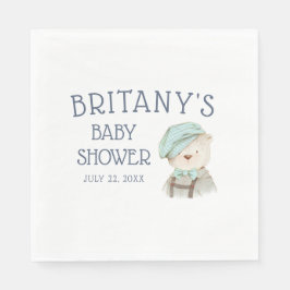 Vintage Waldbärendusche Serviette