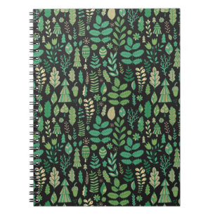 Vintage Waldflora Nahtlos Notizblock