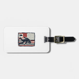 Vintage-Waldkreatur-Flagge-Vektor-Shirt-Design_1 Gepäckanhänger