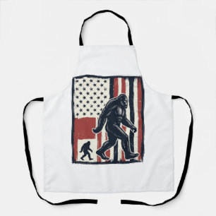Vintage-Waldkreatur-Flagge-Vektor-Shirt-Design_1 Schürze