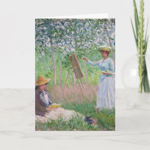Vintage-Waldkunst mit gesprenkeltem Sonnenlicht vo Karte