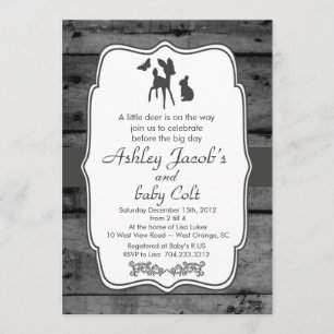 Vintage WaldlandBambi Baby-Rotwild-Baby-Dusche Einladung