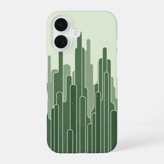 Vintage-Waldlinien iPhone 16 Hülle (Rückseite)